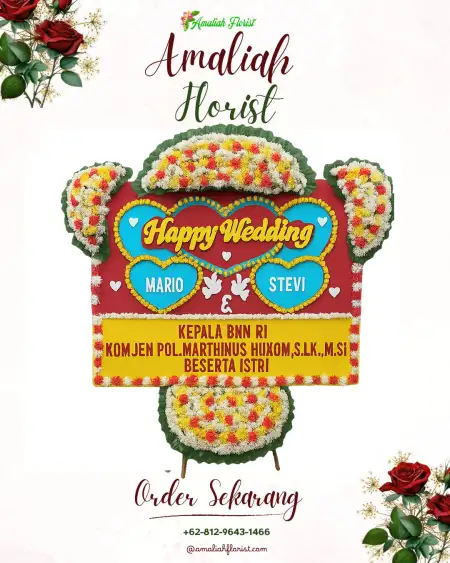 Papan Bunga Pernikahan Sawan